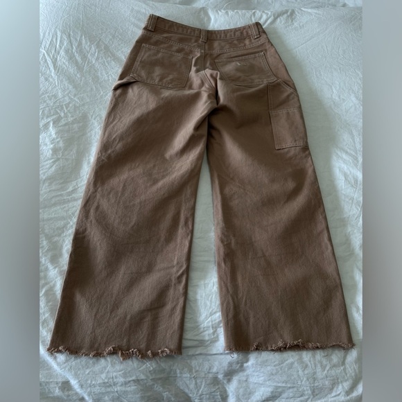 Tna | Women’s SZ 6 | Cargo Pant Organic Cotton Twill | Cropped Raw Hem High Rise - Picture 6 of 11